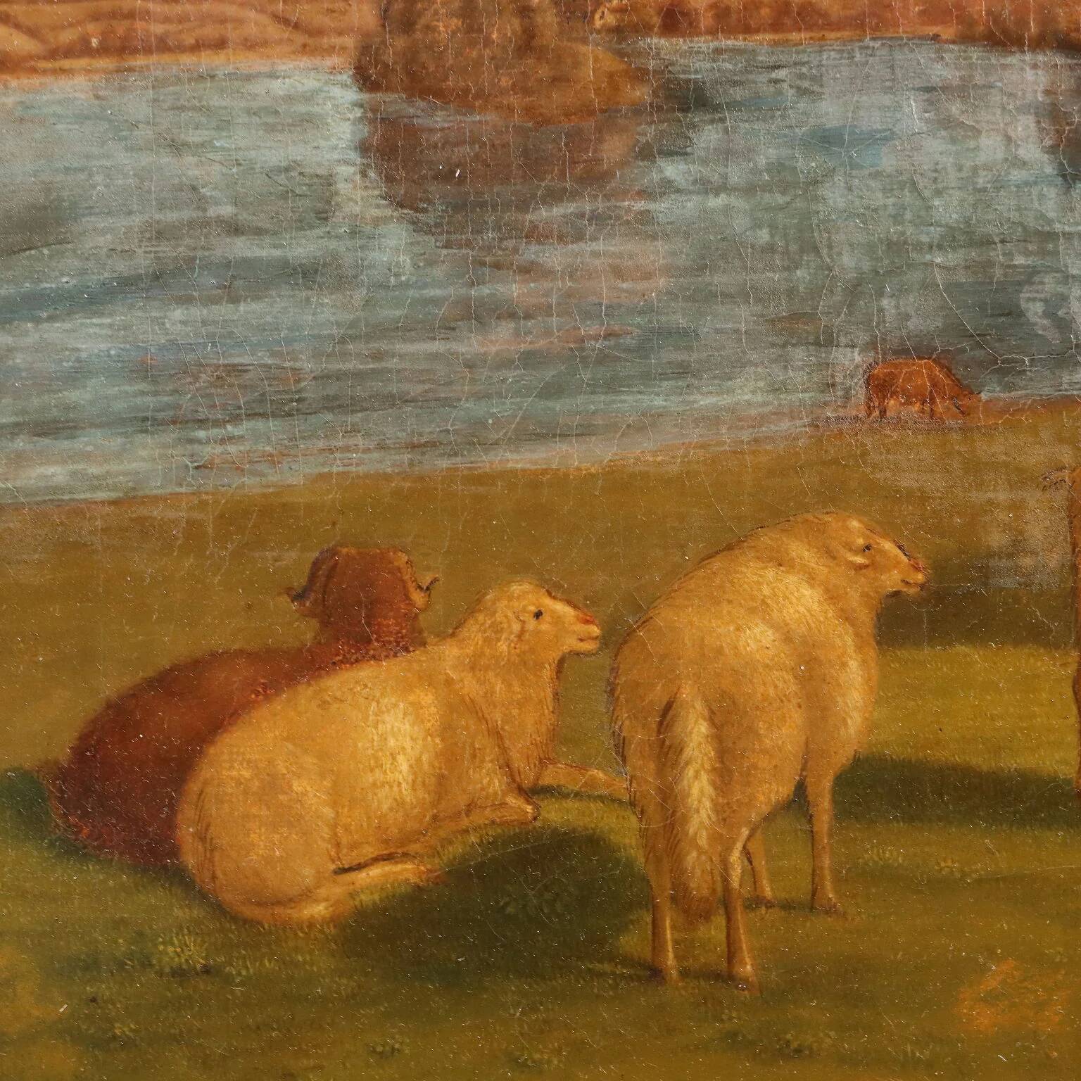 Peinture ancienne signée E. Rudolf Biedermann XIXe siècle