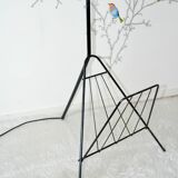 Floor lamp magazine rack