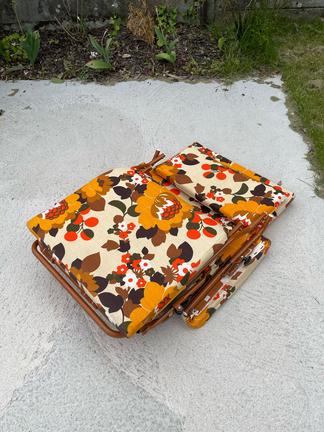 Deckchair chaise longue year 70