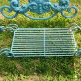 Old console table wrought iron and glass