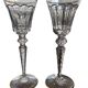 Ensemble de deux grands verres Saint Louis "Excellence", 24,9 cm de hauteur.