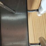 Sculptural vintage 70s chandelier – metal & aluminium – 55 × 26 cm