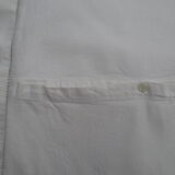 Paire de taies d'oreiller en toile blanche rustique brodées