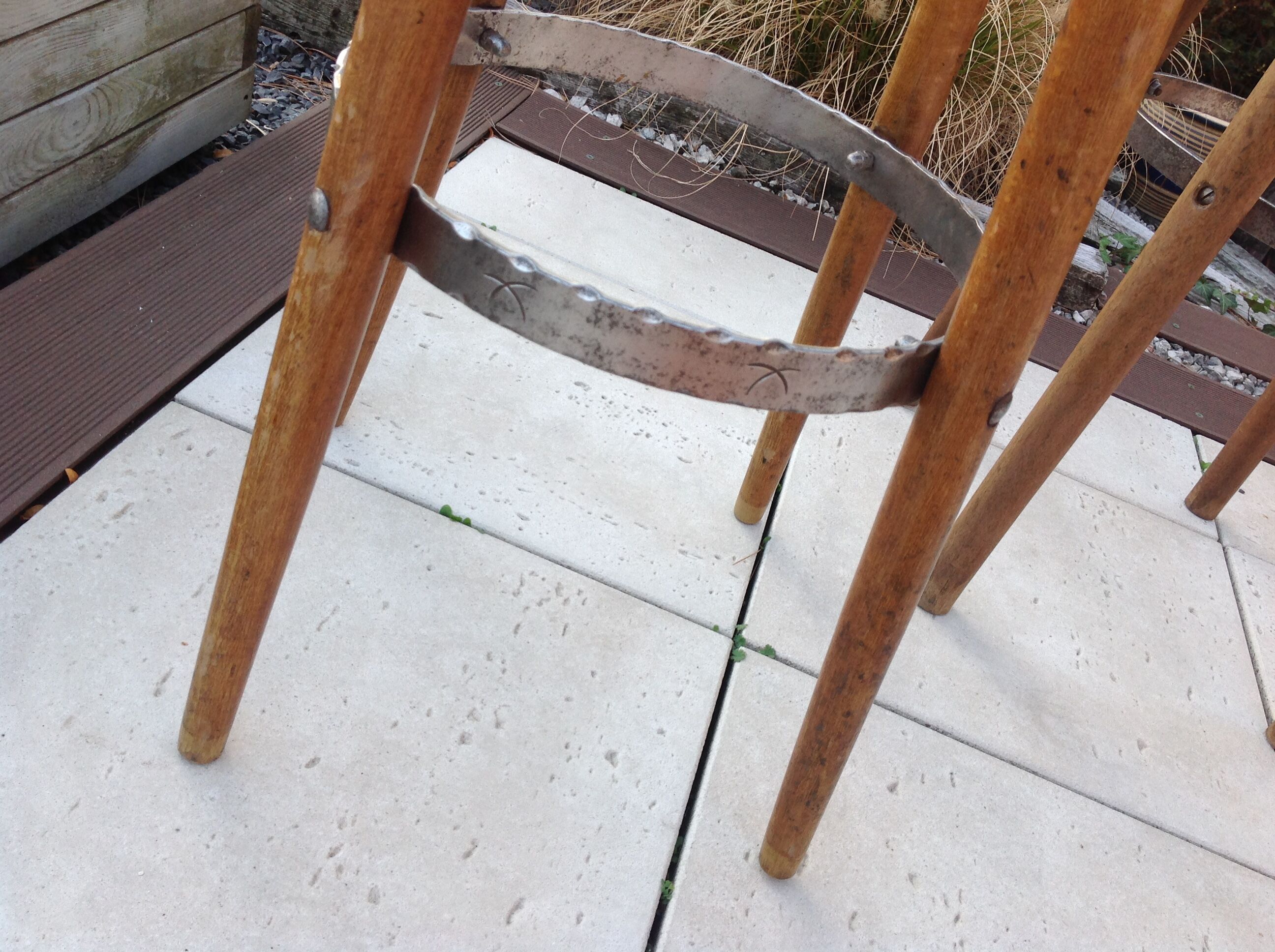 Pair of old stools  60/70