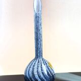 Vintage black and white soliflore vase, Italian blown glass, 1970s.