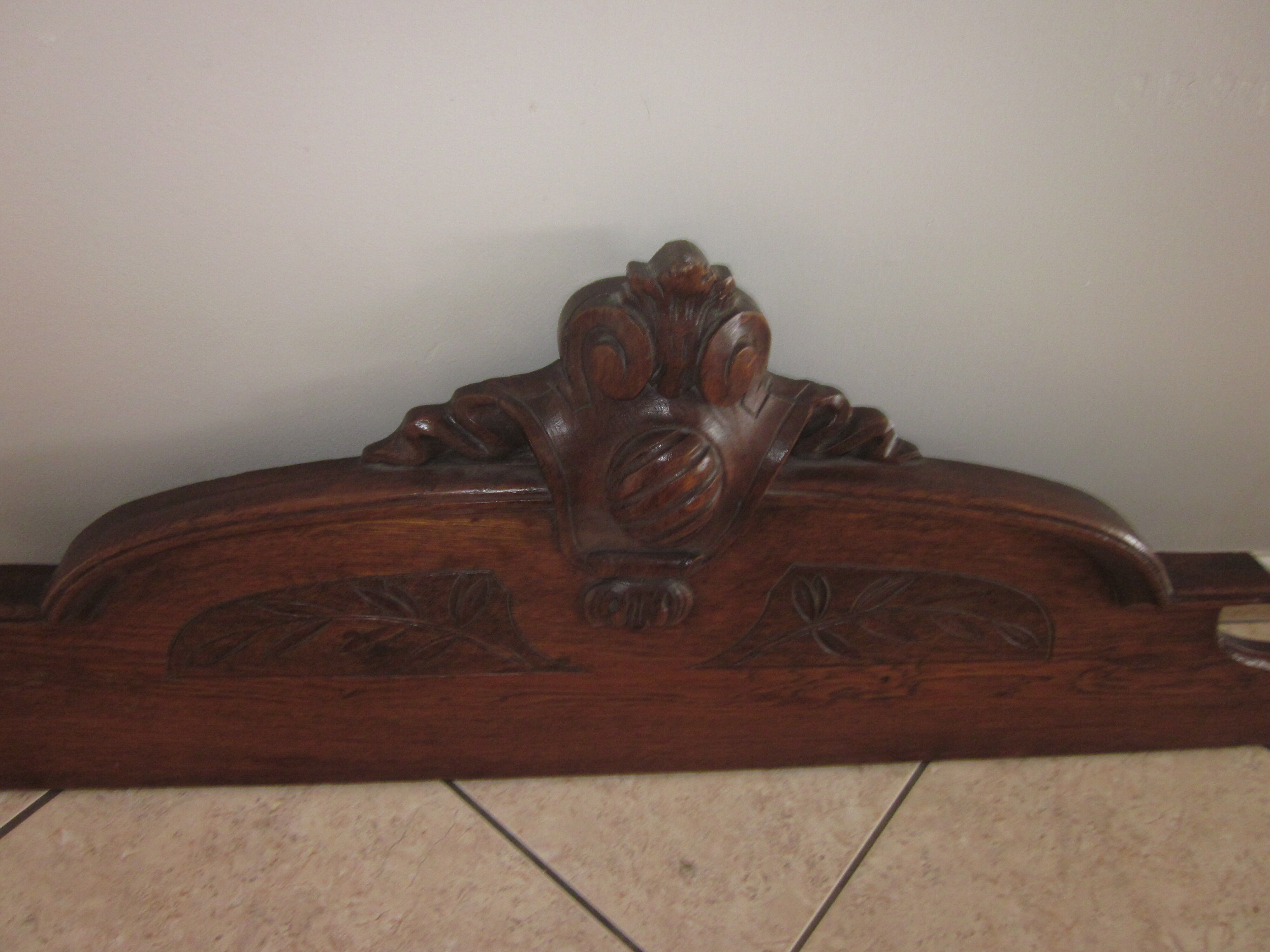 Old pediment in chene
