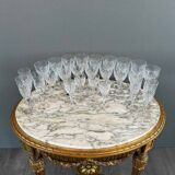 Saint louis crystal glassware set, chantilly model (26 pieces), 20th century