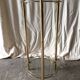 Former sellette tablet gold metal shelf vintage glass trays