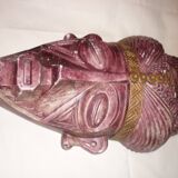 Masque africain violet et or