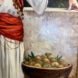 Orientalist painting the lemon merchant oil on panel nineteenth
