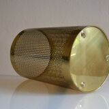 Postmodernist perforated brass wastepaper basket 1980 Memphis