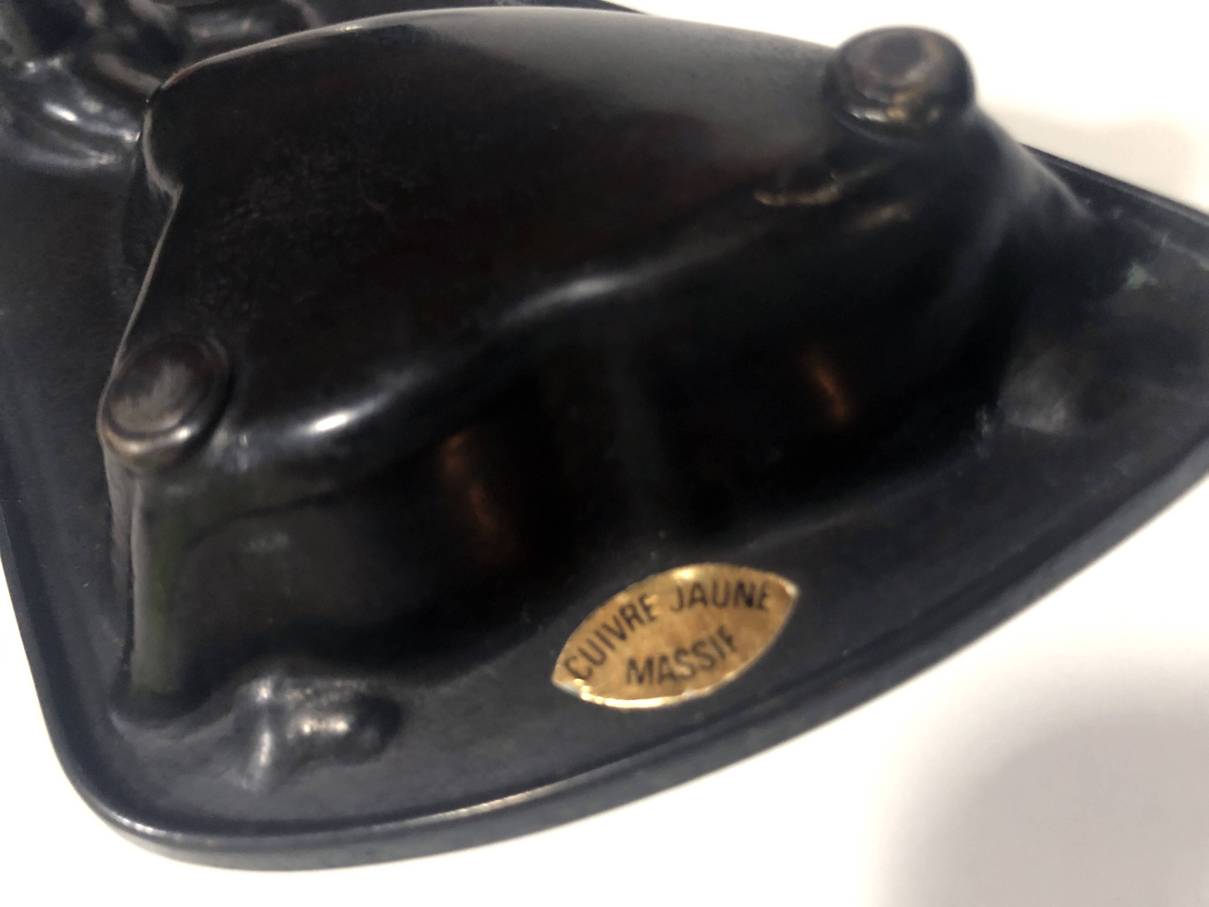 Vintage ashtray • gitanes • solid copper • max ponty • 1950-1960