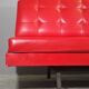Red leatherette sofa, 1970s