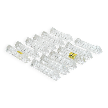 Set of 12 crystal knife rests, 1950