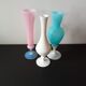 Trio of vases in vintage opaline