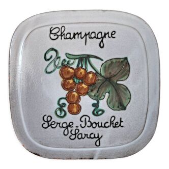 Champagne Serge Bouchet Sarcy ceramic advertising trivia