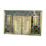 Firewall tiled fireplace plate