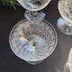 Exceptional set of 6 Baccarat Rohan Art crystal champagne flutes.