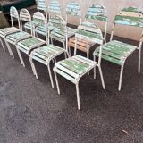 10 chaises de terrasse champêtre 