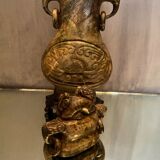 Covered vase in hard stone carved China