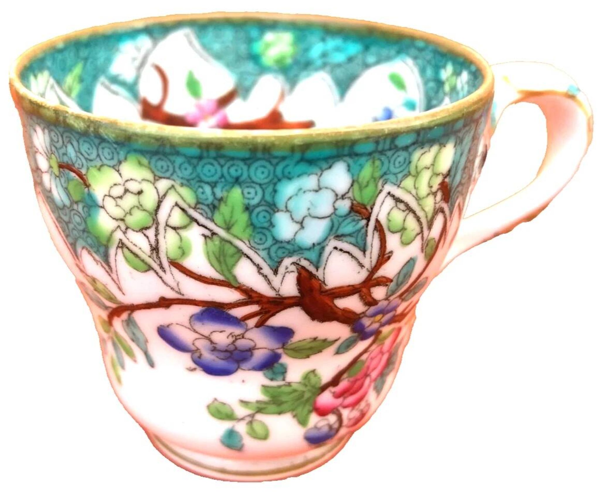 Antique porcelain cup in the Minton style with Japanese decoration.
