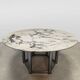 Vintage Italian carrara marble dining table 1970s
