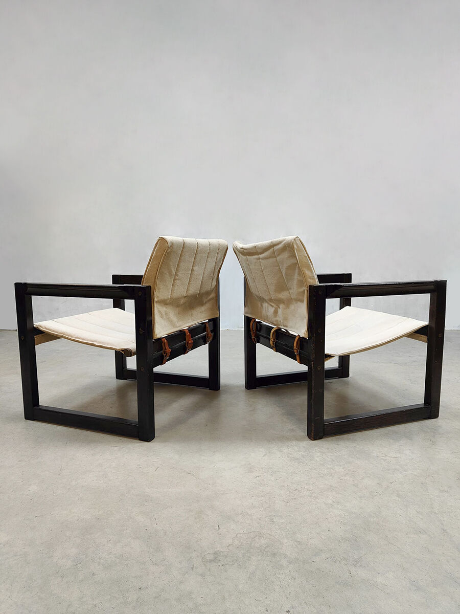 Vintage safari armchairs