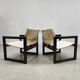 Vintage safari armchairs