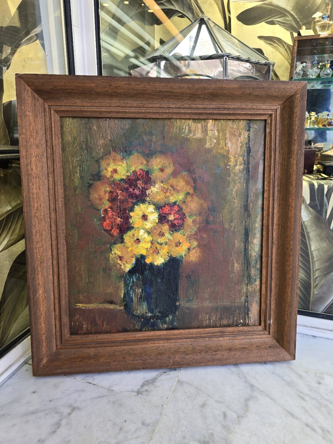 Oil on panel bouquet