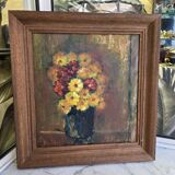 Oil on panel bouquet