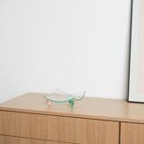 Plateau en verre, design italien, années 1970, fabriqué en Italie