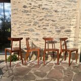 4 vintage scandinavian chairs