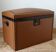 Vintage wooden and faux leather dome-shaped mallet