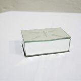Art Deco jewelry box in beveled glass