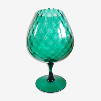 Vase verre Empoli vert anglais