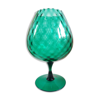 Vase verre Empoli vert anglais