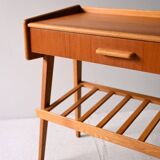 1950s/60s Scandinavian vintage bicolor teak nightstand