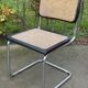 Chaise Cesca modèle b32 en chrome et noir par Marcel Breuer