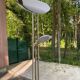 Dunakeszi vintage double floor lamp in chrome steel with reading light