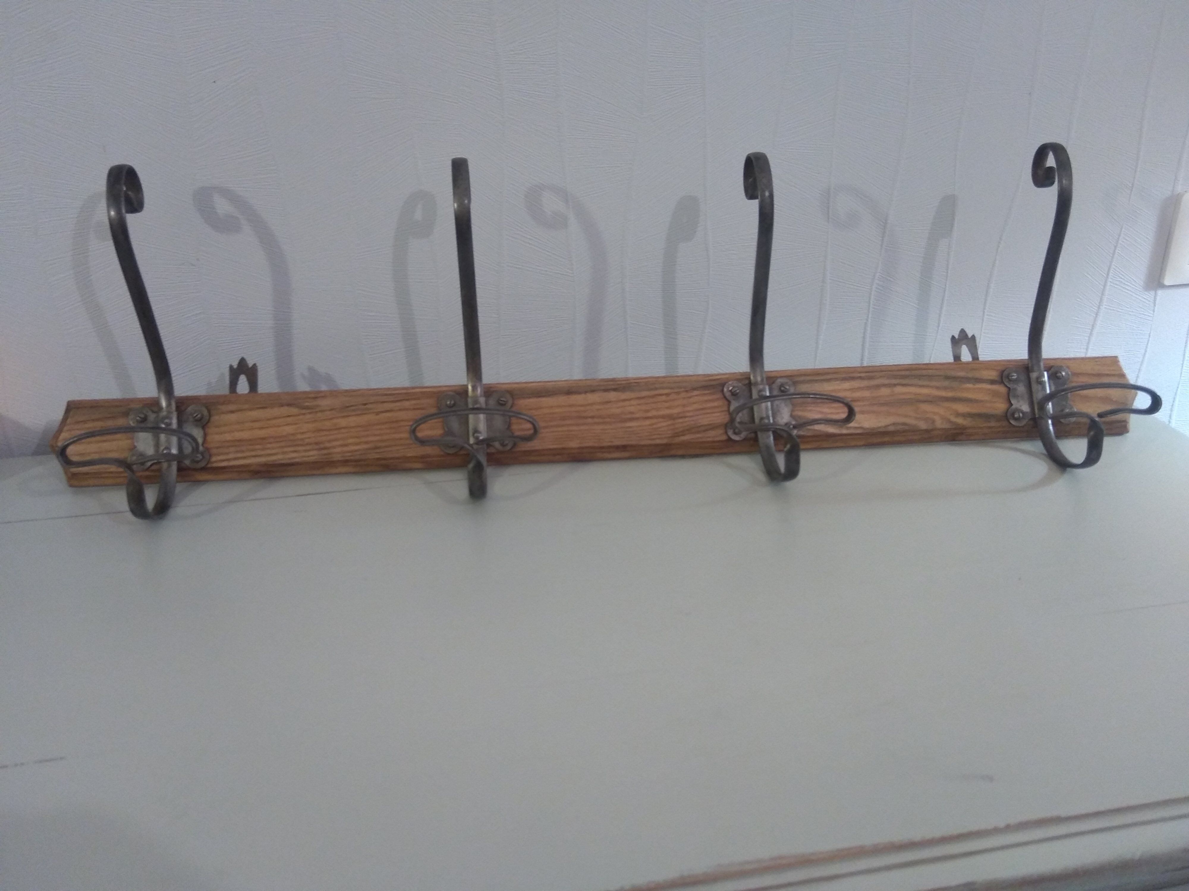Coat rack wood and metal