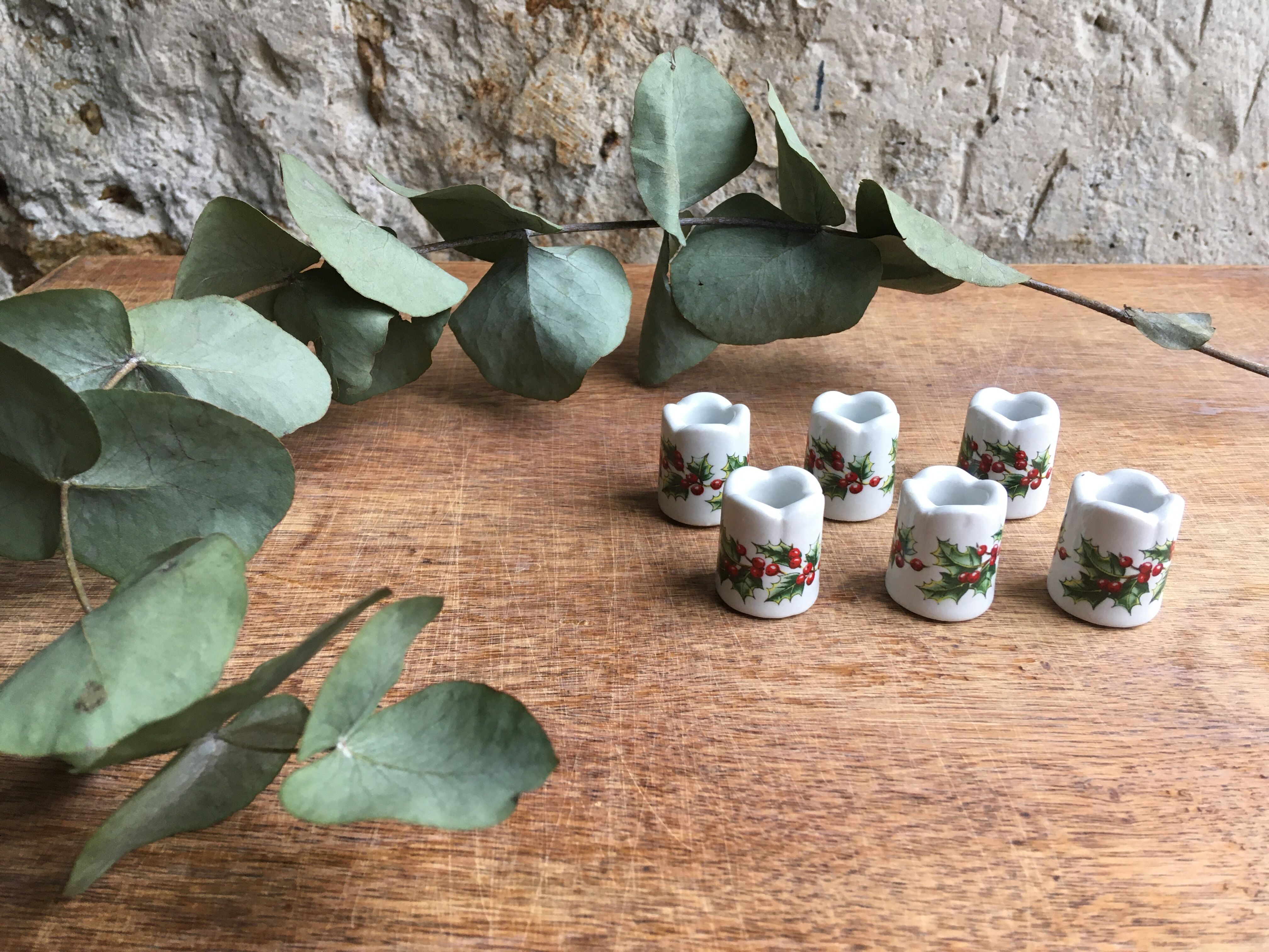 Lot de 6 bougeoirs de Noel