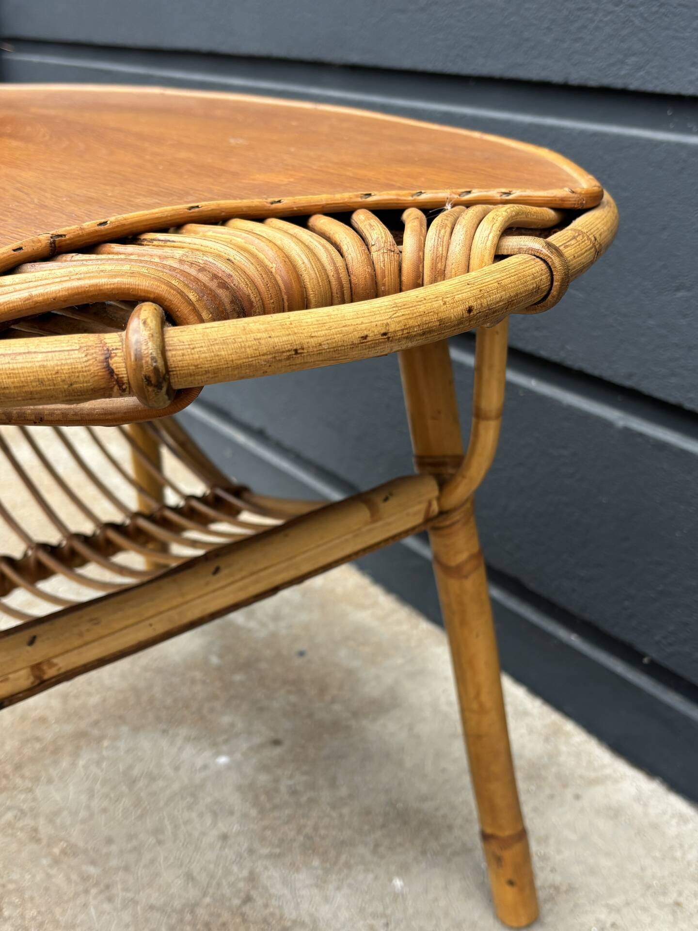 Table basse en rotin