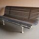 Garden bench with cast iron legs, Art Nouveau style.