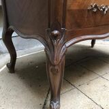 Louis XV style chest of drawers in wood and marble
