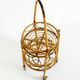 Italian Mid Century bar and serving trolley made of bamboo with wheels