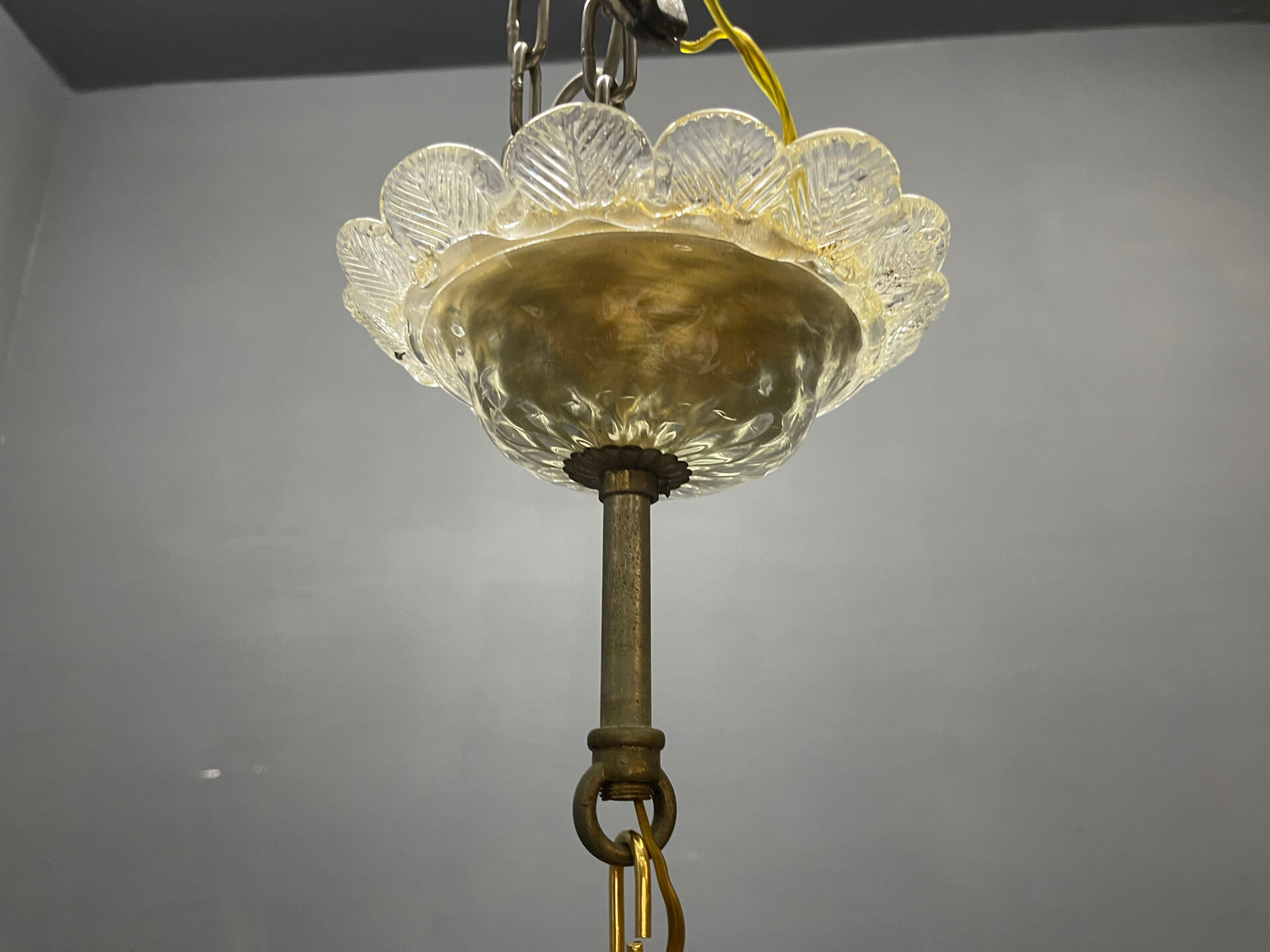 Venetian Murano Glass Chandelier 3 Lights 1960’s 