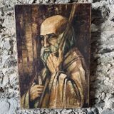 Tableau vieillard - 74 x 51cm