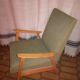 Fauteuil 50's scandinave kaki
