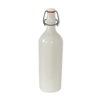 M.K.M. bottle in white enamelled sandstone 75cl