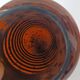 Vintage speckled amber blown glass conical vase